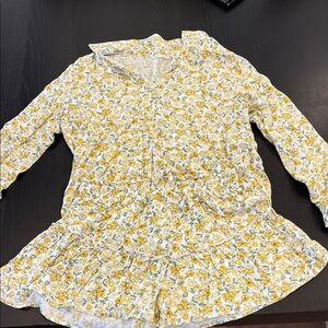 Floral Matching Blouse and Skort Set